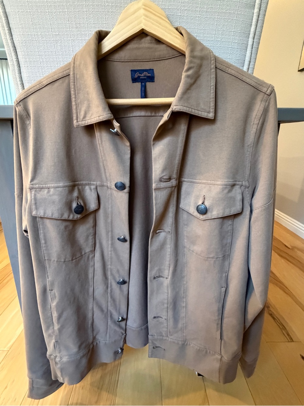 Good Man Brand Mens Taupe Jean Jacket